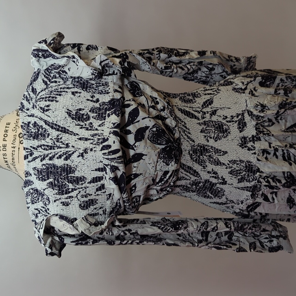 AQUA Smocked Floral Print Midi Dress - 100% Exclusive Size XS - Picture 5 of 5